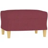Sofa Sofos komplektas su pagalvėlėmis, 3 dalių, vyno, audinys