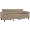 Sofa Sofos komplektas su pagalvėlėmis, 3 dalių, taupe, audinys