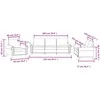 Sofa Sofos komplektas su pagalvėlėmis, 3 dalių, rožinis, aksomas