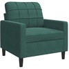 Sofa Sofos komplektas su pagalvėlėmis, 3 dalių, žalias, aksomas
