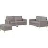 Sofa Sofos komplektas su pagalvėlėmis, 3 dalių, taupe, audinys