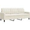 Sofa Sofos komplektas su pagalvėlėmis, 3 dalių, kreminis, aksomas