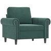 Sofa Sofos komplektas su pagalvėlėmis, 4 dalių, žalias, aksomas