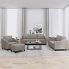 Sofa Sofos komplektas su pagalvėlėmis, 4 dalių, taupe, audinys