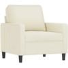 Sofa Sofos komplektas su pagalvėlėmis, 4 dalių, kreminis, aksomas