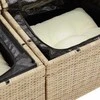 Lauko baldų komplektas Sofos komplektas su pagalvėlėmis, 5 dalių, smėlio, poliratanas