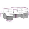 Sofa Sofos komplektas su pagalvėlėmis, 6 dalių, smėlio, poliratanas