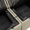 Lauko baldų komplektas Sofos komplektas su pagalvėlėmis, 7 dalių, pilkas, poliratanas