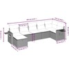 Sofa Sofos komplektas su pagalvėlėmis, 7 dalių, smėlio, poliratanas