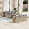 Sofa Sofos komplektas su pagalvėlėmis, 7 dalių, smėlio, poliratanas