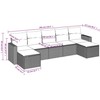 Sofa Sofos komplektas su pagalvėlėmis, 7 dalių, pilkas, poliratanas