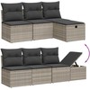 Sofa Sofos komplektas su pagalvėlėmis, 7 dalių, pilkas, poliratanas