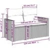 Lauko baldų komplektas Sofos komplektas su pagalvėlėmis, 8 dalių, juodas, poliratanas