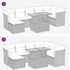 Sofa Sofos komplektas su pagalvėlėmis, 8 dalių, juodas, poliratanas