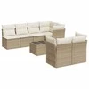 Sofa Sofos komplektas su pagalvėlėmis, 8 dalių, smėlio, poliratanas