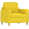 Sofa Sofos komplektas su pagalvėmis, 3 dalių, geltonas, audinys