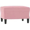 Sofa Sofos komplektas su pagalvėmis, 3 dalių, rožinis, aksomas