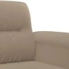 Sofa Sofos komplektas su pagalvėmis, 3 dalių, taupe, audinys