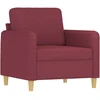Sofa Sofos komplektas su pagalvėmis, 4 dalių, vyno, audinys