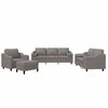 Sofa Sofos komplektas su pagalvėmis, 4 dalių, taupe, audinys