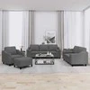 Sofa Sofos komplektas su pagalvėmis, 4 dalių, pilkas, audinys