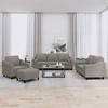 Sofa Sofos komplektas su pagalvėmis, 4 dalių, taupe, audinys
