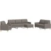 Sofa Sofos komplektas su pakoja, 4 dalių, taupe, audinys