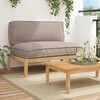Sofa Sofos komplektas Taupe 120 x 92 x 69 cm Kietos akacijos mediena