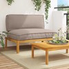 Sofos komplektas Taupe 120 x 92 x 69 cm Kietos akacijos mediena