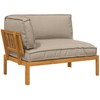 Lauko baldų komplektas Sofos komplektas Taupe 133 x 92 x 69 cm Kietos akacijos mediena