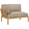 Lauko baldų komplektas Sofos komplektas Taupe 133 x 92 x 69 cm Kietos akacijos mediena