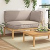 Lauko baldų komplektas Sofos komplektas Taupe 133 x 92 x 69 cm Kietos akacijos mediena
