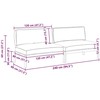 Sofa Sofos komplektas su pagalve 2 pcs Taupe Kietos akacijos mediena
