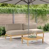 Sofa Sofos komplektas su pagalve 2 pcs Taupe Kietos akacijos mediena