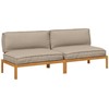 Sofos komplektas Taupe 240 x 92 x 69 cm Kietos akacijos mediena