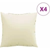 Sofos pagalvėlės, 4vnt., kreminės spalvos, 40x40cm, audinys
