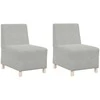 Modulinis sofa vienetas be rankų 2 pcs Šviesiai pilka