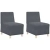 Modulinis sofa vienetas be rankų 2 pcs Tamsiai pilka