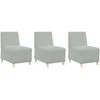 Modulinis sofa vienetas be rankų 3 pcs Šviesiai pilka