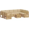 Sofų komplektai 10 pcs Balta ir kreminė 59 x 59 x 37 cm