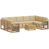 Sofų komplektai 10 pcs Balta ir kreminė 59 x 59 x 37 cm