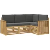 Sofų komplektai 4 pcs Balta ir antracito 187,5 x 128,5 x 73 cm