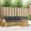 Sofų komplektai 4 pcs Balta ir antracito 187,5 x 128,5 x 73 cm