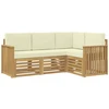 Sofų komplektai 4 pcs Balta ir kreminė 187,5 x 128,5 x 73 cm