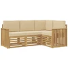 Sofų komplektai 4 pcs Balta ir kreminė 187,5 x 128,5 x 73 cm