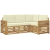 Sofų komplektai 4 pcs Balta ir kreminė 191 x 132,5 x 73 cm