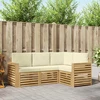 Sofų komplektai 4 pcs Balta ir kreminė 191 x 132,5 x 73 cm