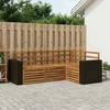 Sofų komplektai 4 pcs Kietos akacijos mediena