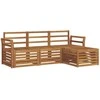 Lauko baldų komplektas Lauko sofos komplektas 4 pcs Natūrali