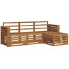 Lauko baldų komplektas Lauko sofos komplektas 4 pcs Natūrali
